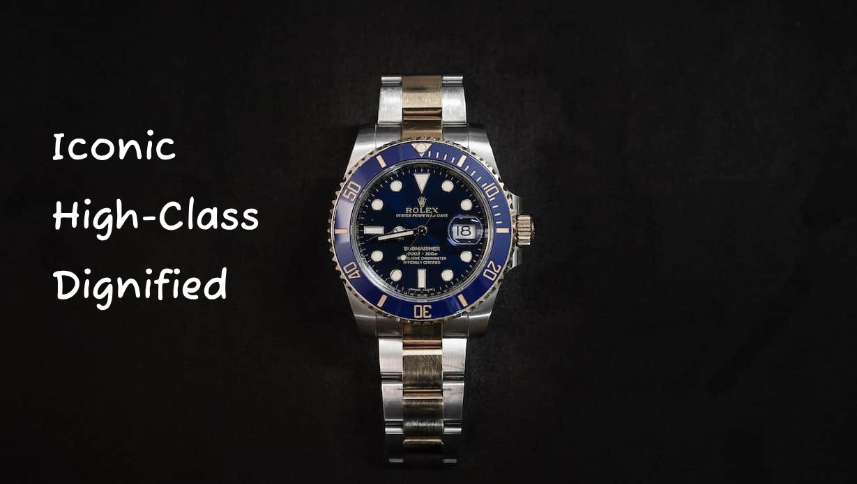 Rolex with comic-style typography—wrong for the brand