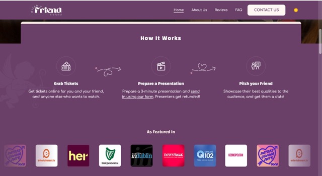 Pitch A Friend website on laptop