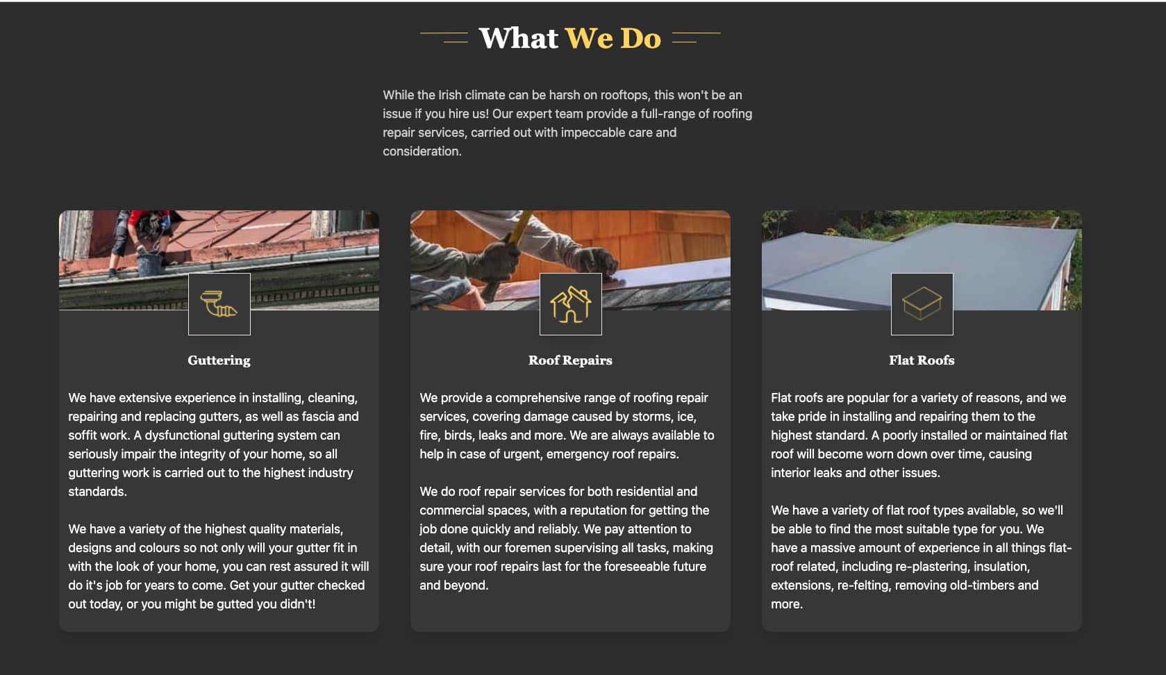 City View Roofing website on laptop