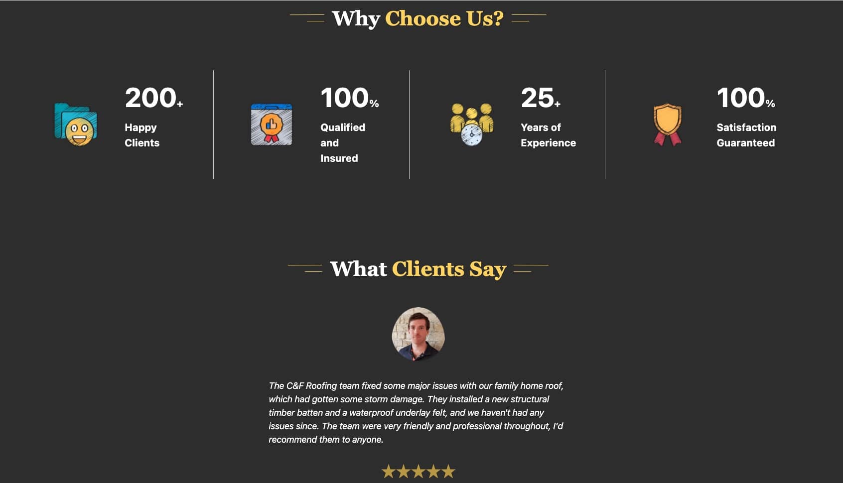 City View Roofing website on laptop