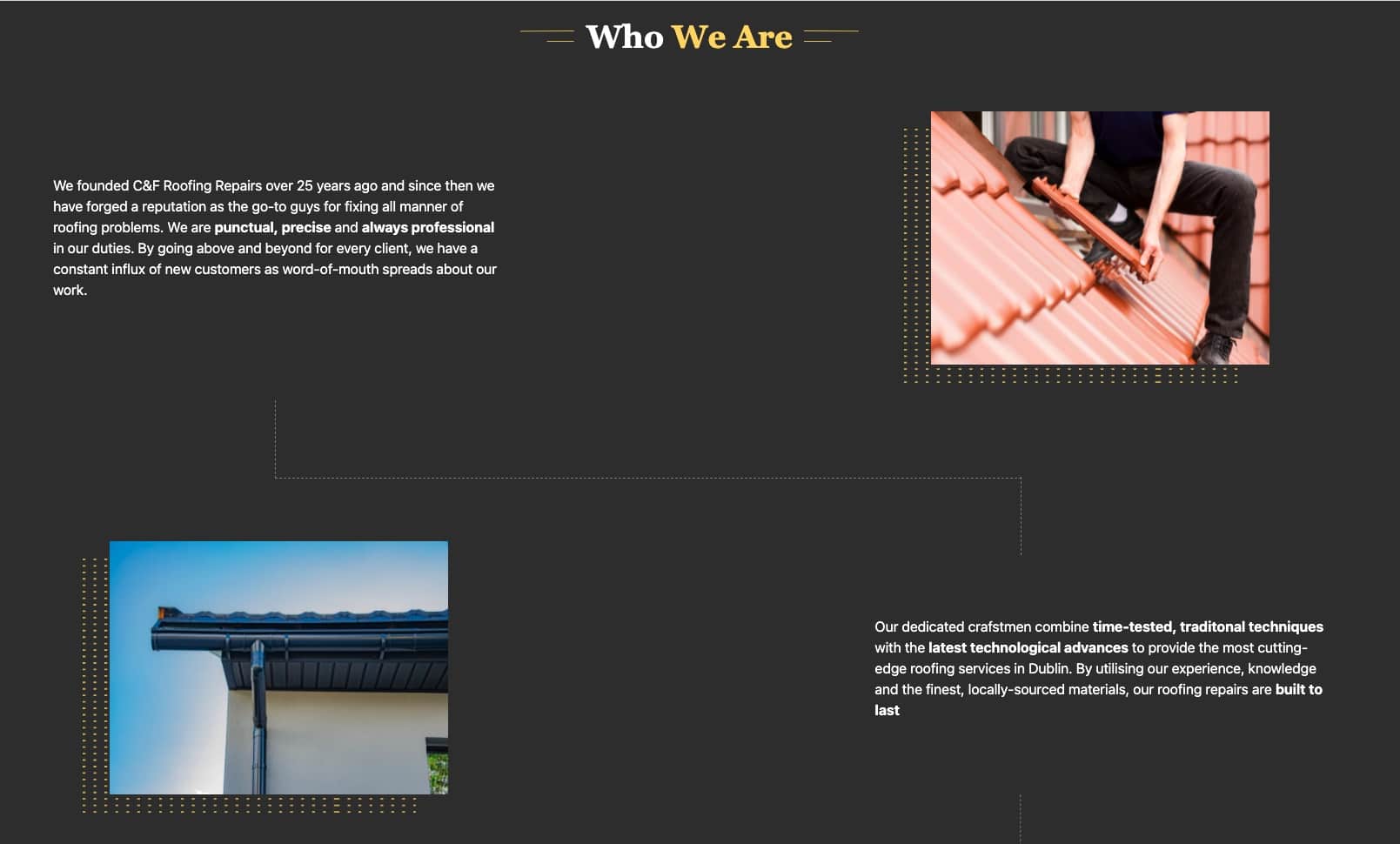 City View Roofing website on laptop